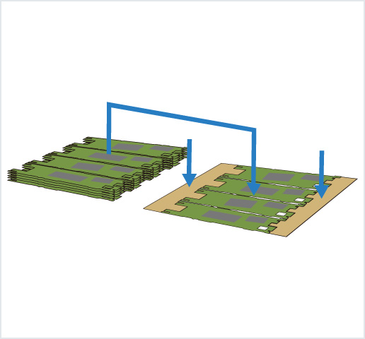 ［Image］PCB placer： HDI 基板用高精度框架排列机